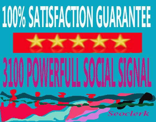 Give you 3150 High quality social signal