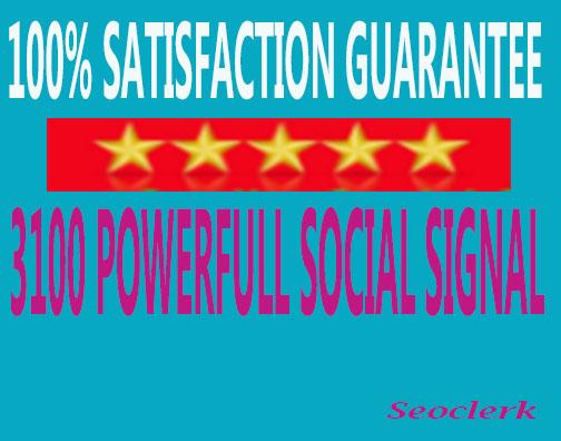 Give you 3150 High quality social signal