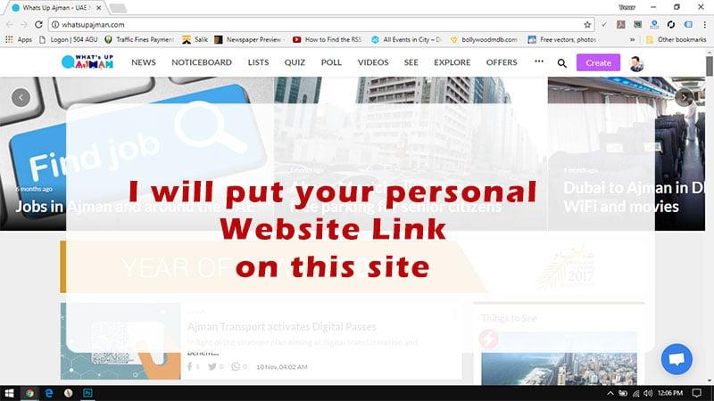 Add your site link to my website for 6 months