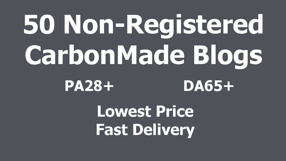 BEST PRICE - 50 Non-Registered Expired Carbonmade Blogs