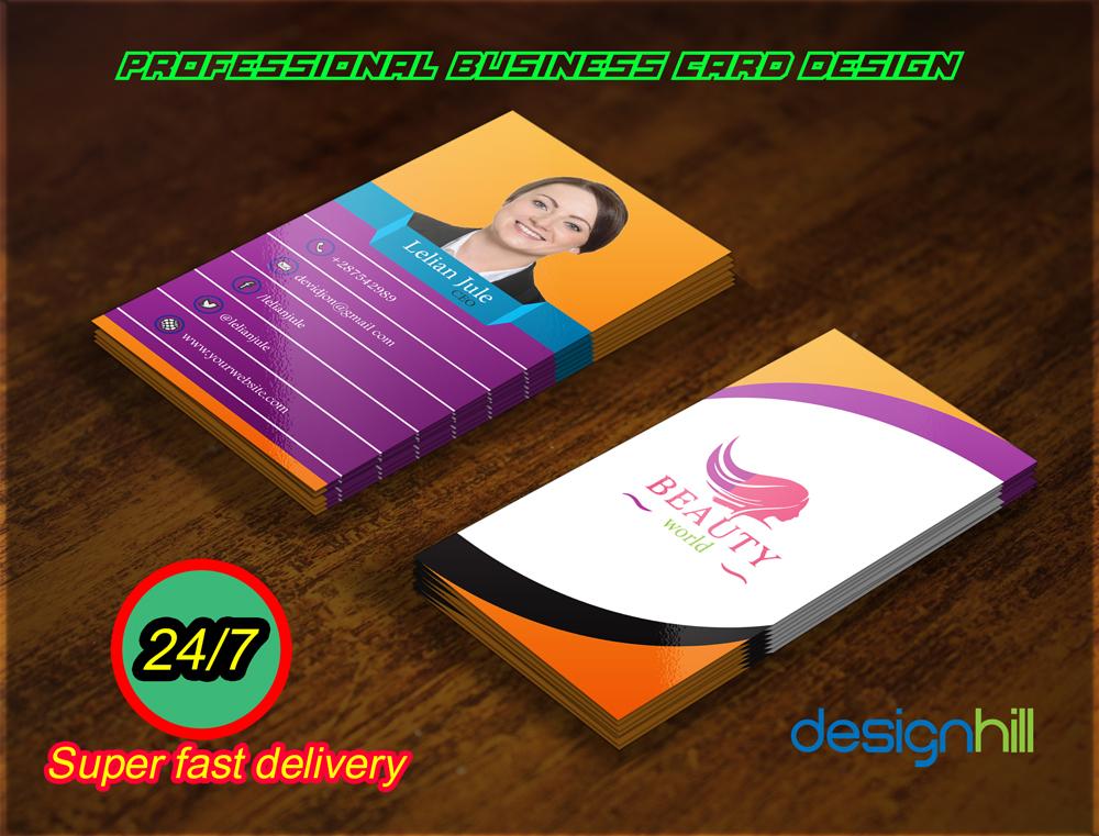 Double Sided Professional Business Card Design  within 24 hours