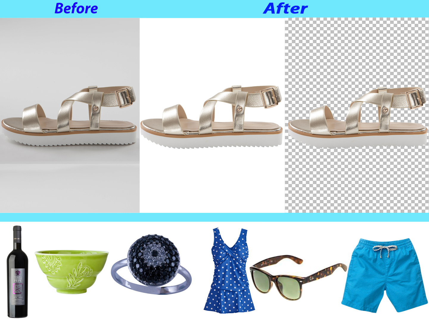 Clipping Path, Background Remove of 15 photos