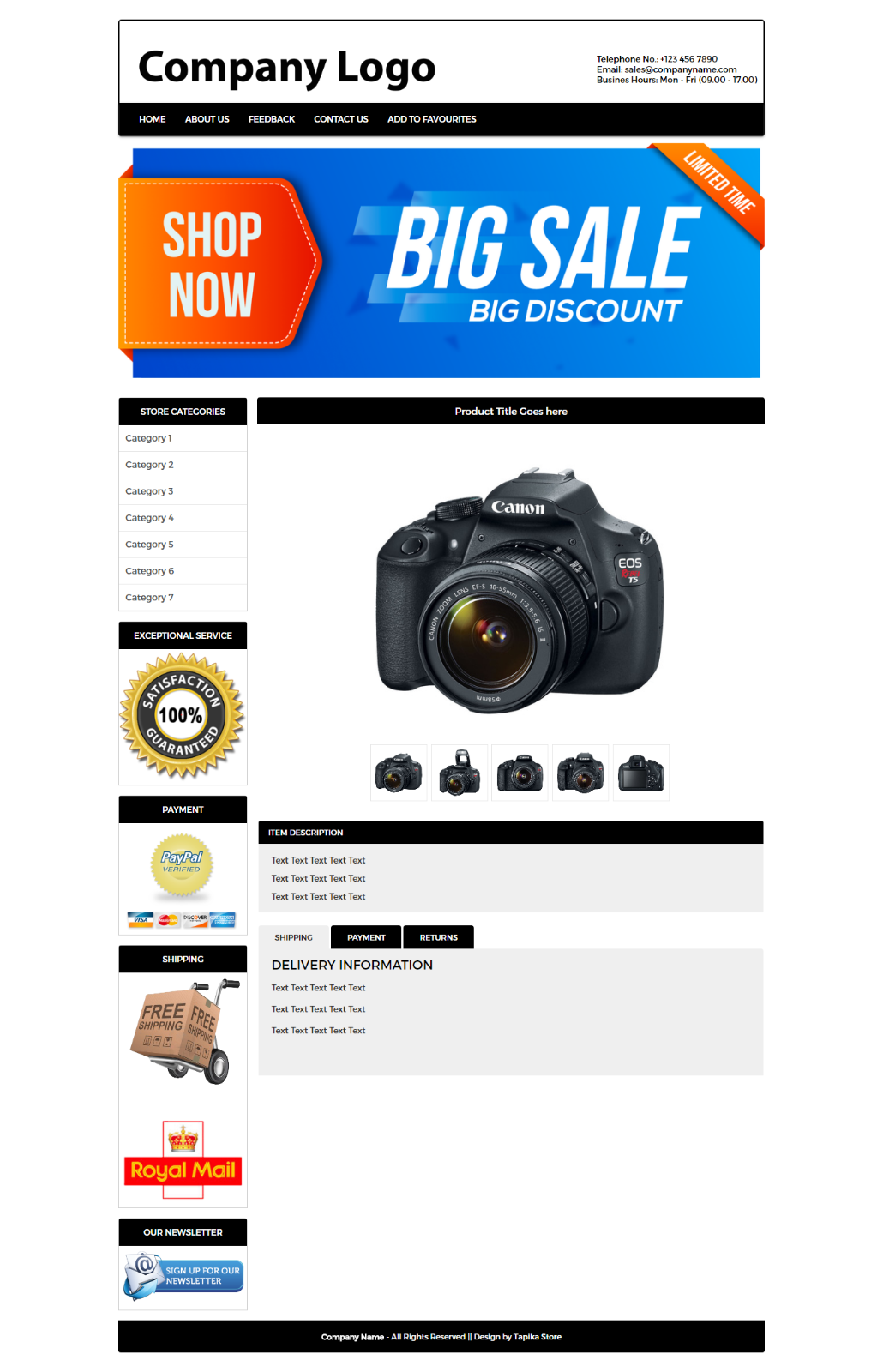 Ebay Template Design Auction Mobile Professional Responsive Html