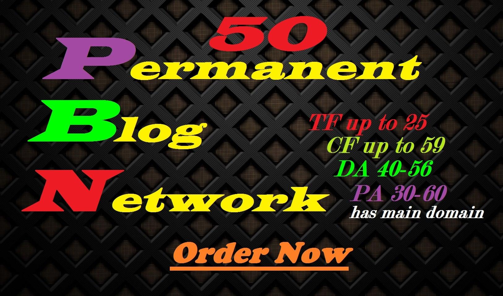 Do 50 Permanent Pbn Blog Post for your site