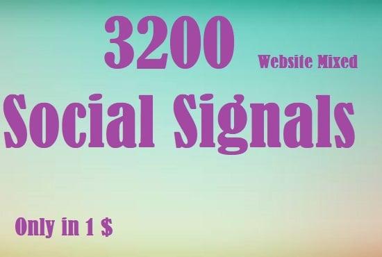 1200 Website Mixed Social Signals 
