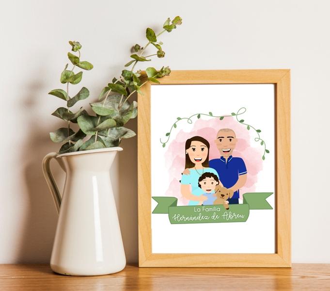Family or couple portrait in my cute style 