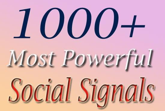 Top Quality 1000 Social Signals in 2 Hour