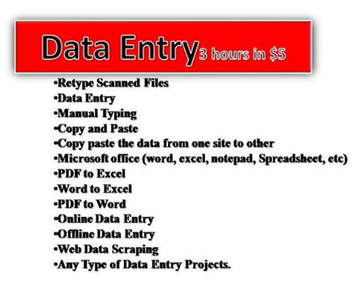 Complete Data Entry Jobs 