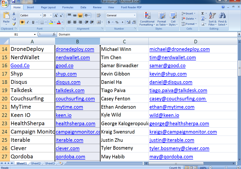 Do 500 Email Addresses Owner, CEO, CFO, Director For You. 