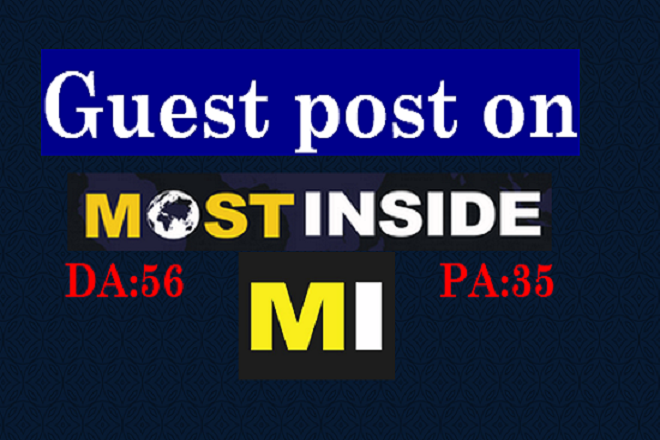 Publish a guest post on MostInside.com DA50, PA35