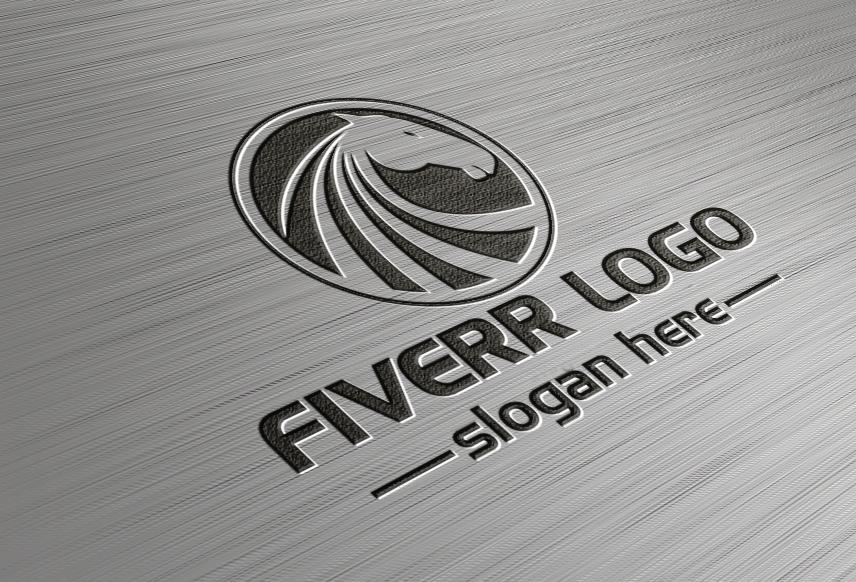 Awesome 3D logo design mockup for your business
