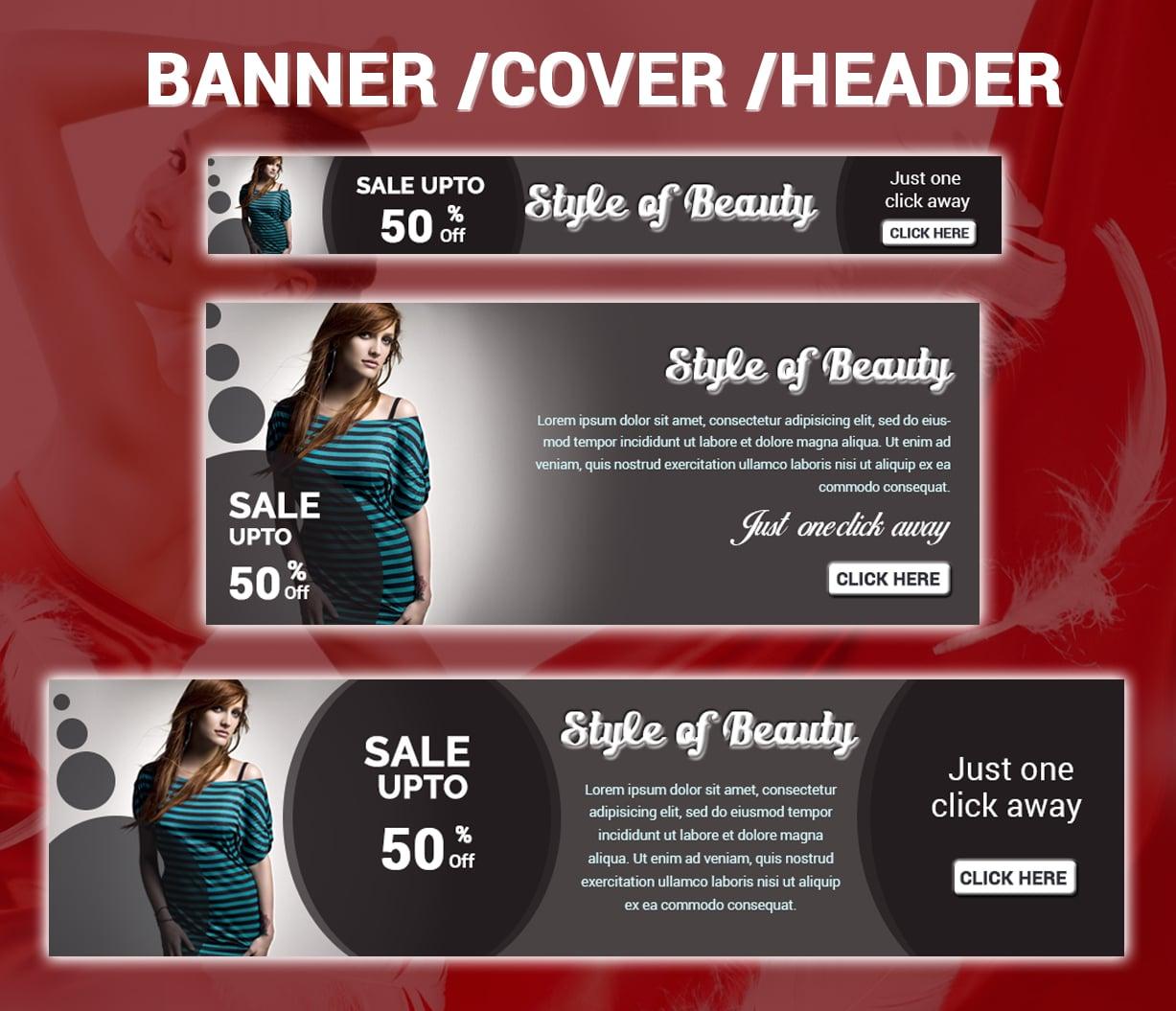 Design uniqe banner, header,ads or cover for your site 