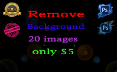 Remove background of 20 images.