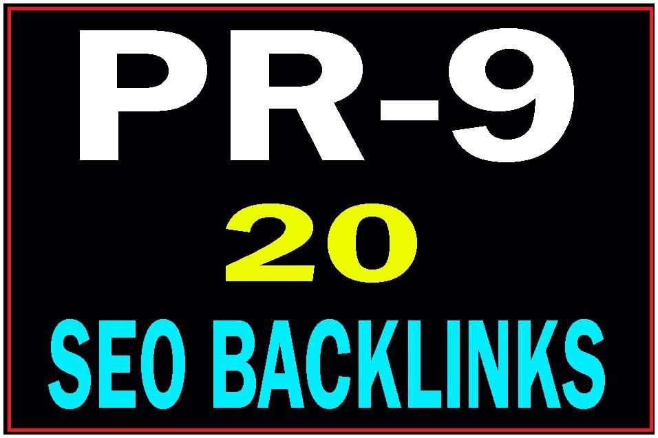 20 Pr9 DA 80+ Manually created high PR safe seo backlinks