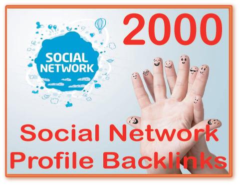Get you 2000 Social Network Profile PR1-8 Backlinks