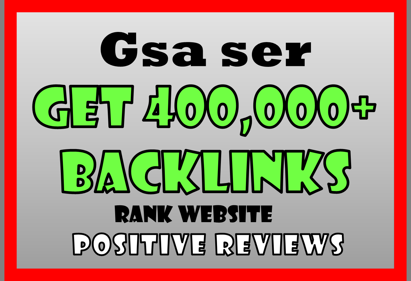 300,000 Gsa BACKLINKS HIGH Authority For SEO Ranking 
