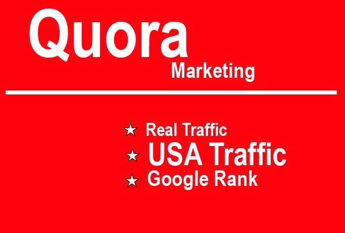 Promote your Website on QUORA with USA trafiic