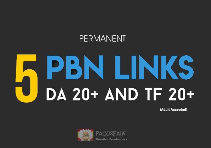 5 permanent PBN links for your ANY site