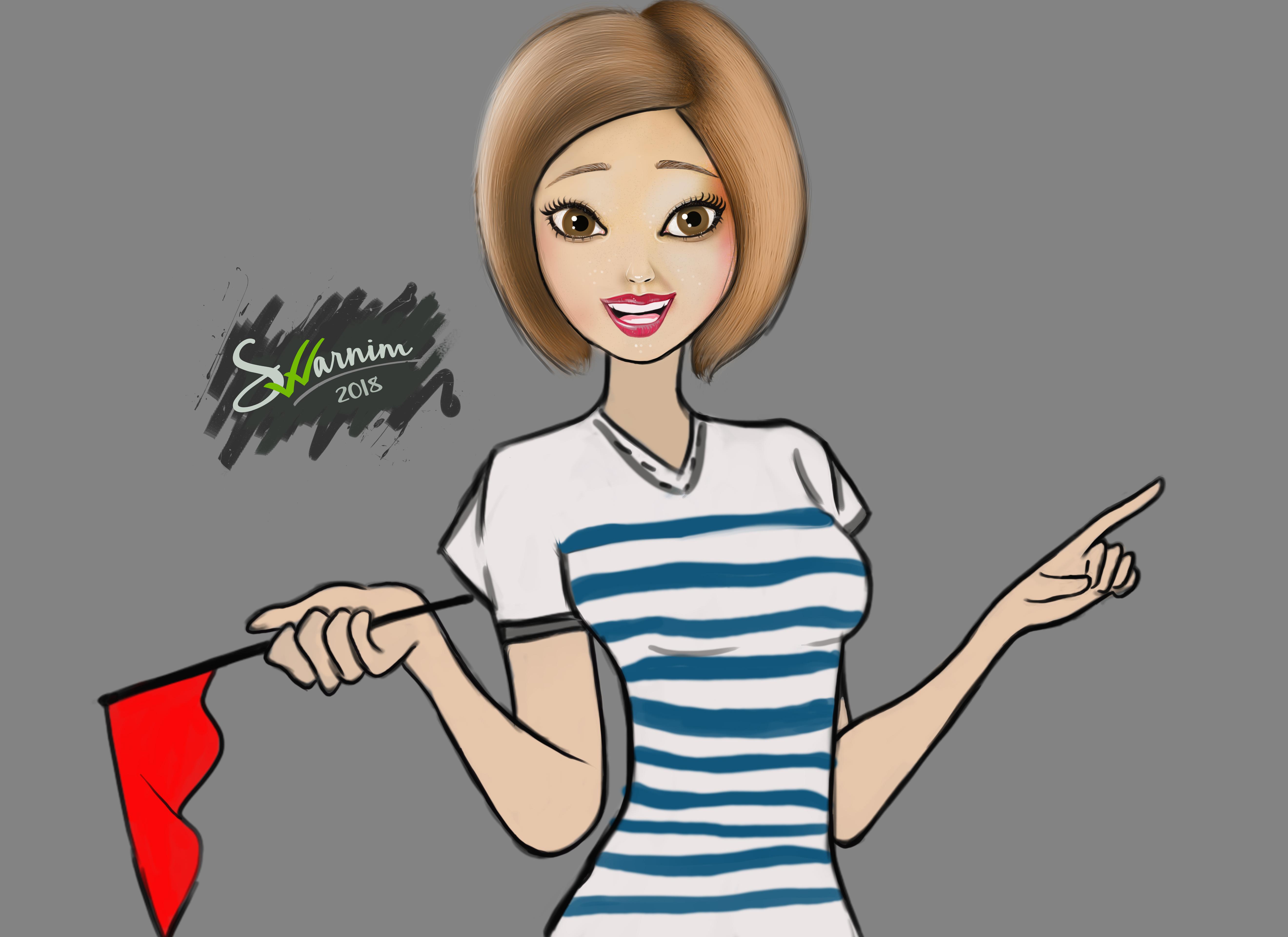 make a realistic digital portrait for gift