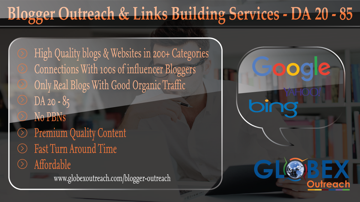Provide you Blogger Outreach, Links Building & Guest Posts on High DA Blogs