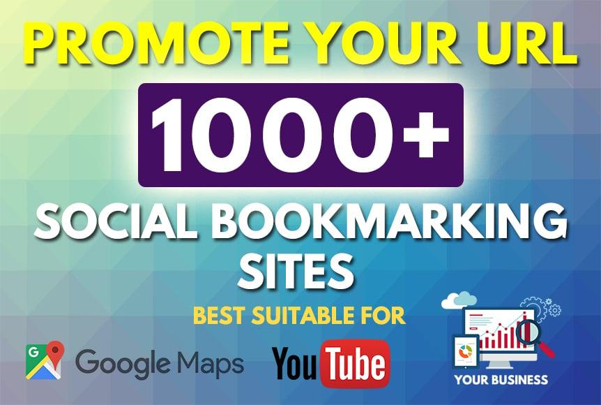 1000 HQ Social Bookmarks Backlinks for your Website, Keyword and Youtube 