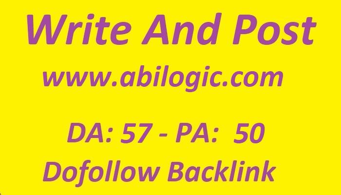 Write and Publish guest post on Abilogic.com with dofollow
