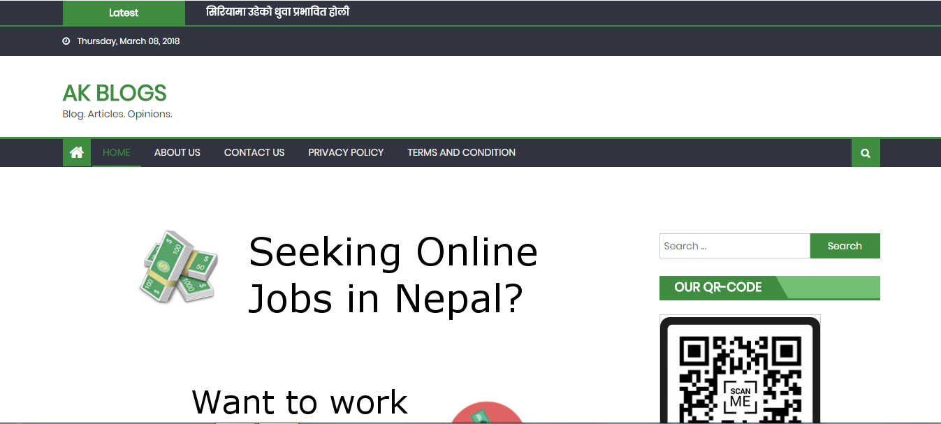 Looking for some piece of Writings?