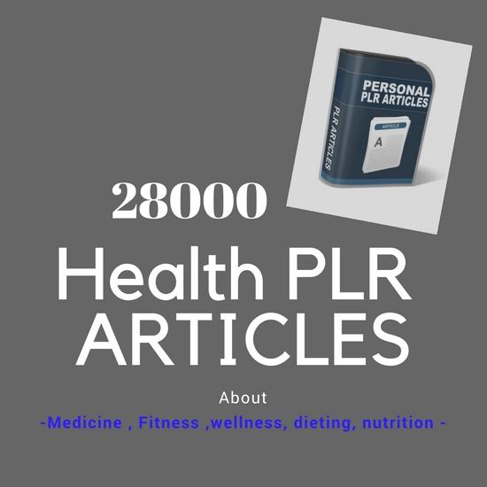 28,000 PLR/MRR - Articles 38 -EBooks On Medicine,Health,Fitness,Nutrition for $5