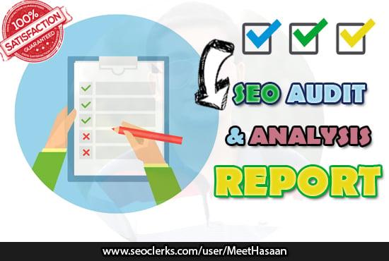 Will Do Professional Seo Audit And Detailed Analysis Report