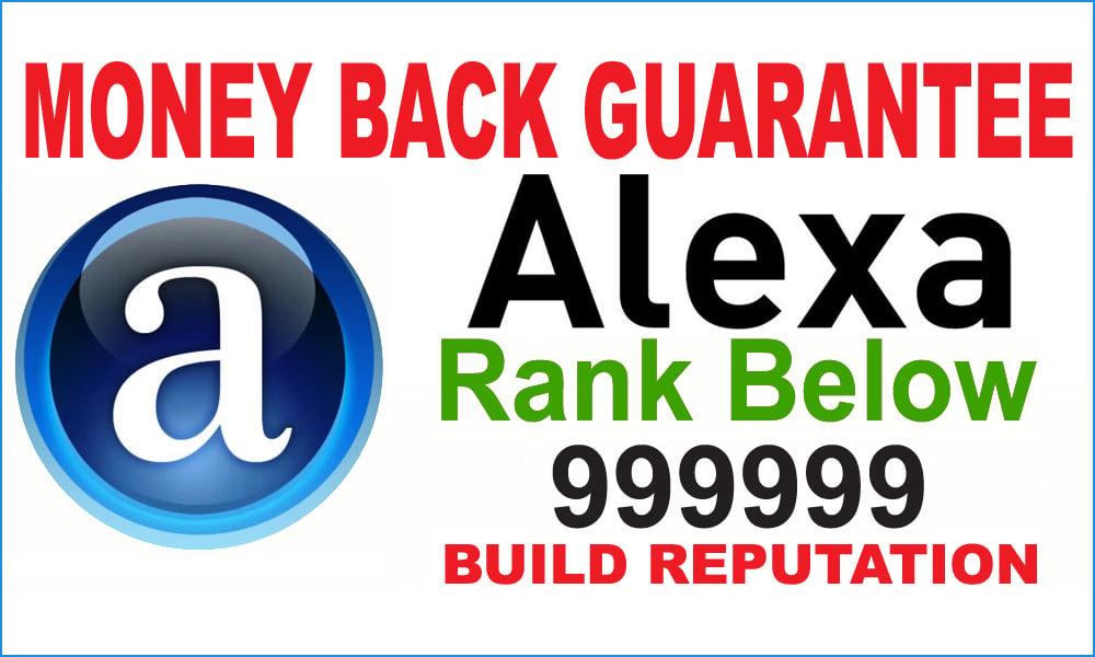 ALEXA USA  RANKING SERVICES  BELOW 150K GUARANTEED 30 DAYS DELIVERY  SPECIAL OFFER