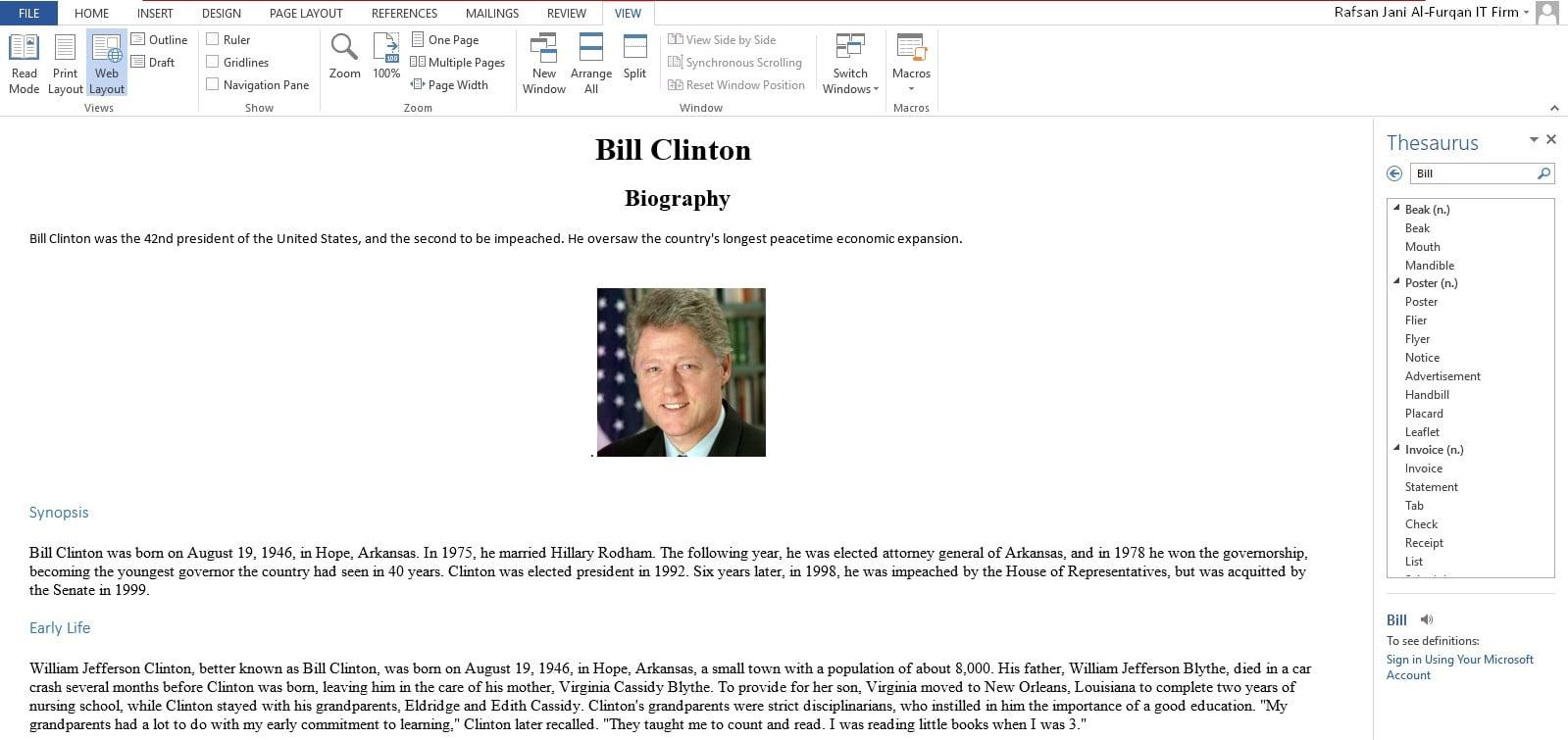Typing documents Service