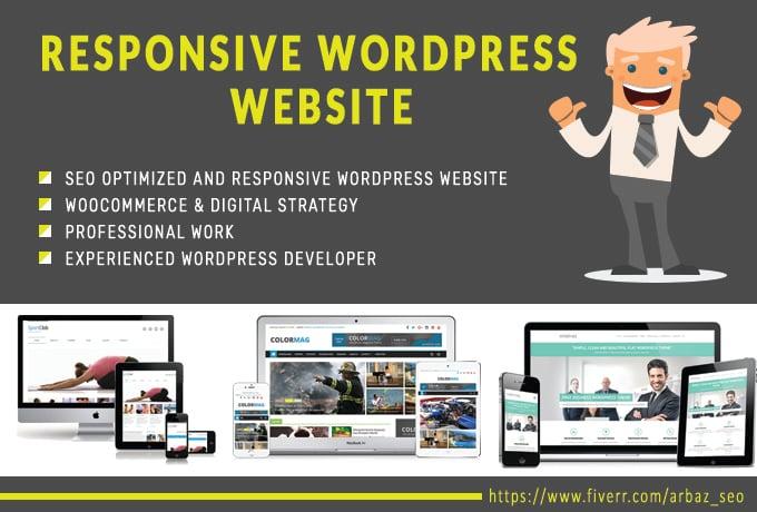 Design A Professional And Responsive Wordpress Website 