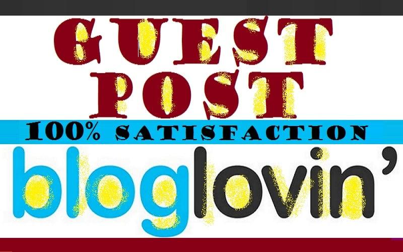 write and publish guest post on Bloglovin.com dofollow backlinks high authority site