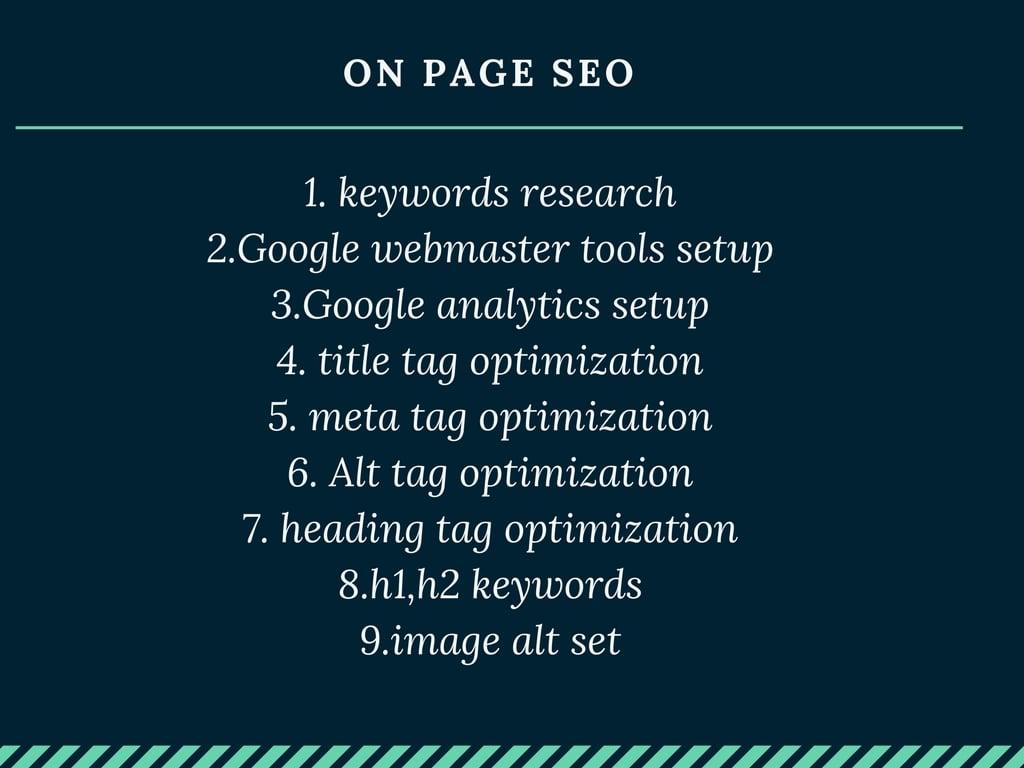  Do Full On Page SEO.