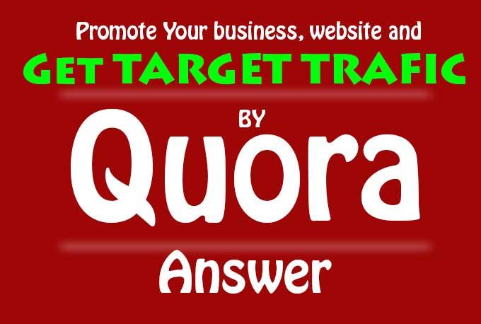 Get 20 Quora Answer Back-links For Your Business, Website Target Traffic