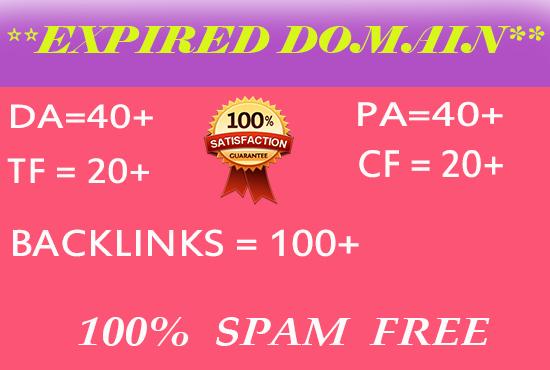 I provide you high DA PA TF CF based expire domain