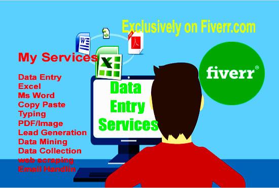 Data Entry, Data Entry Job, Excel Data Entry, Data Analysis , Data Mining , Virtual Assistant  