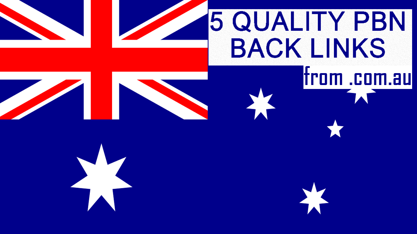 Build 10 High quality Australian (.com.au) PBN Backlinks