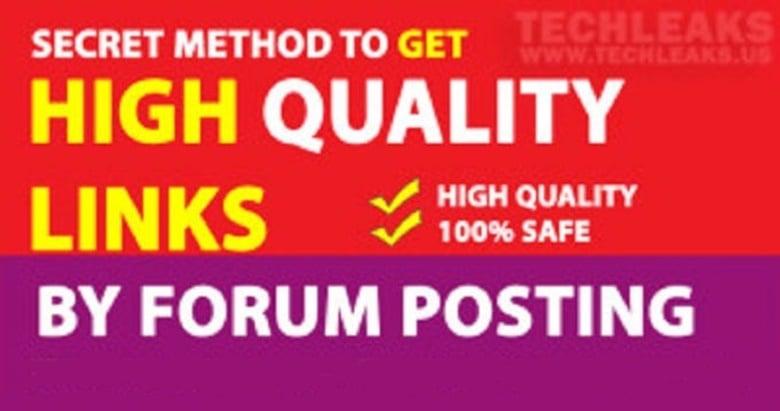 Offer manual 30 Forum Post & backlinks 