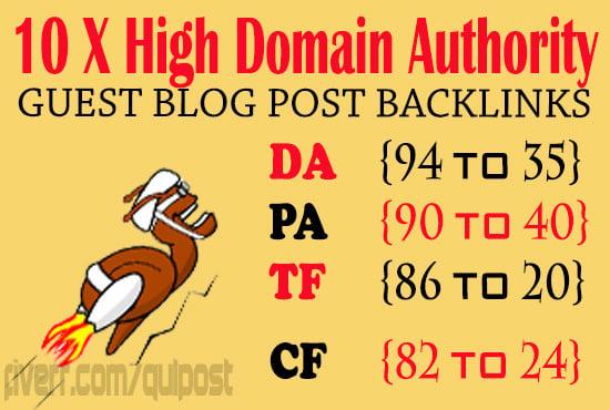 Write & Publish 10 X Authority Guest Post DA 94 - 40 Food, Pet, Sport, Entertaiment, Family Blog