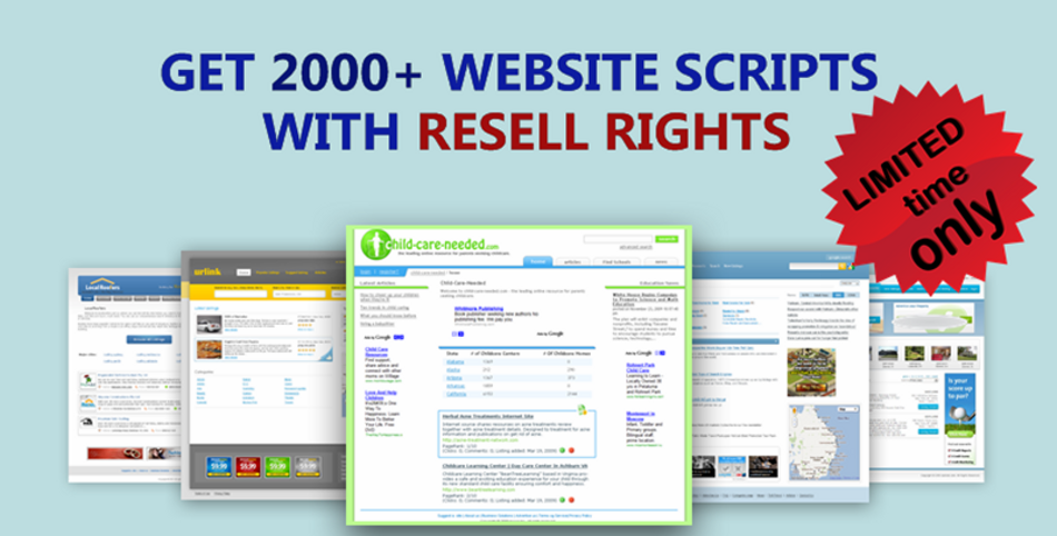 2000+  Ready Php Websites scripts with Resell rights