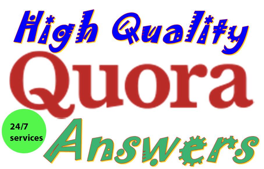 provide you 10 High Quality Quora Answer within 24 hours