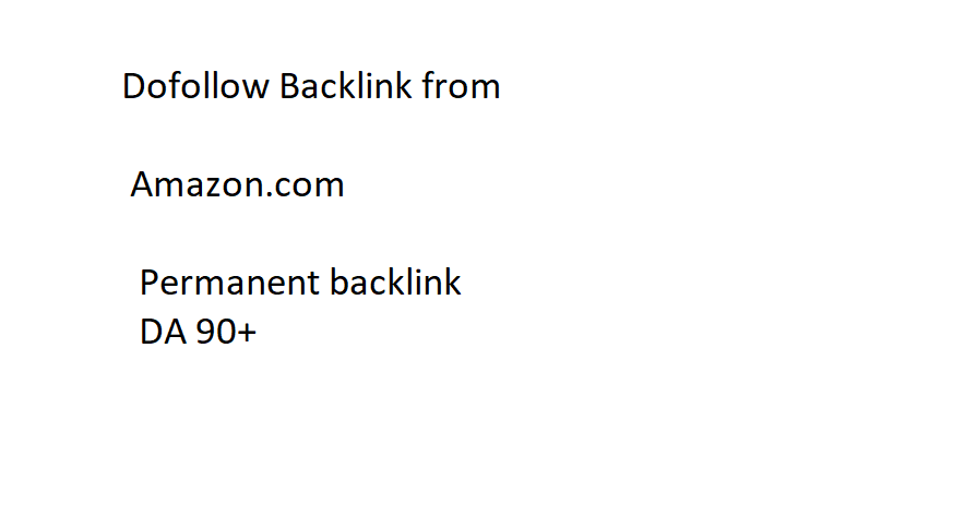 Dofollow backlink From Amazon 
