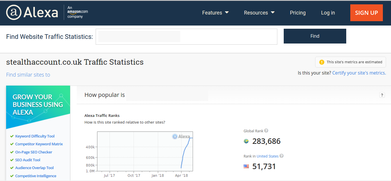 Increase USA alexa ranking under 99k