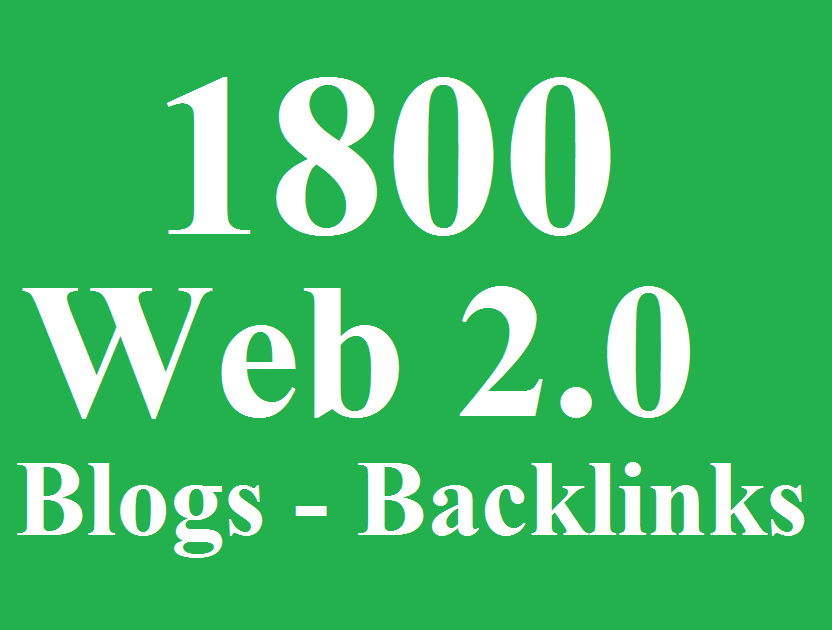 1800 WEB 2.0 Blogs Backlinks,DA 80 - Blast your ranking