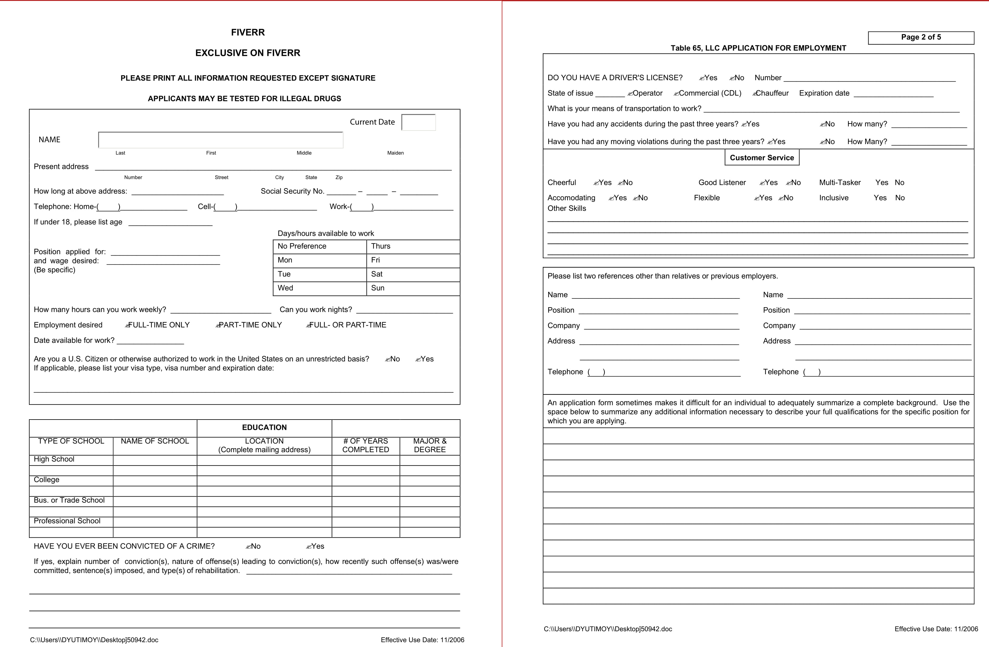 Create fillable PDF for your business