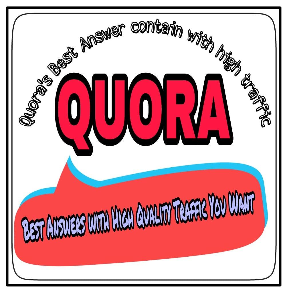 Quora Backlink 10 Quora answers with unique articles