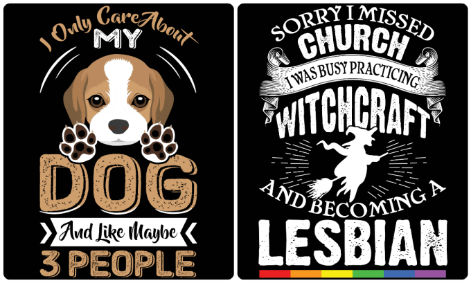 Make custom T shirt designs 