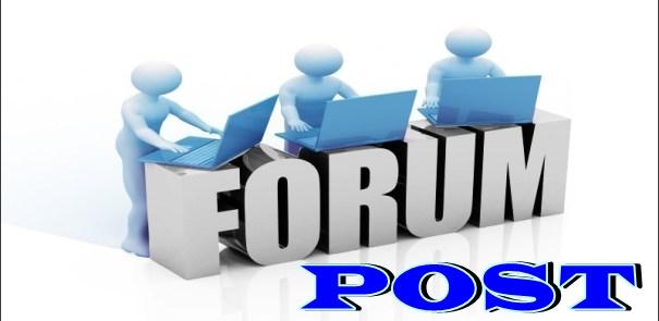 get per High Quality Forum Post and Backlink 