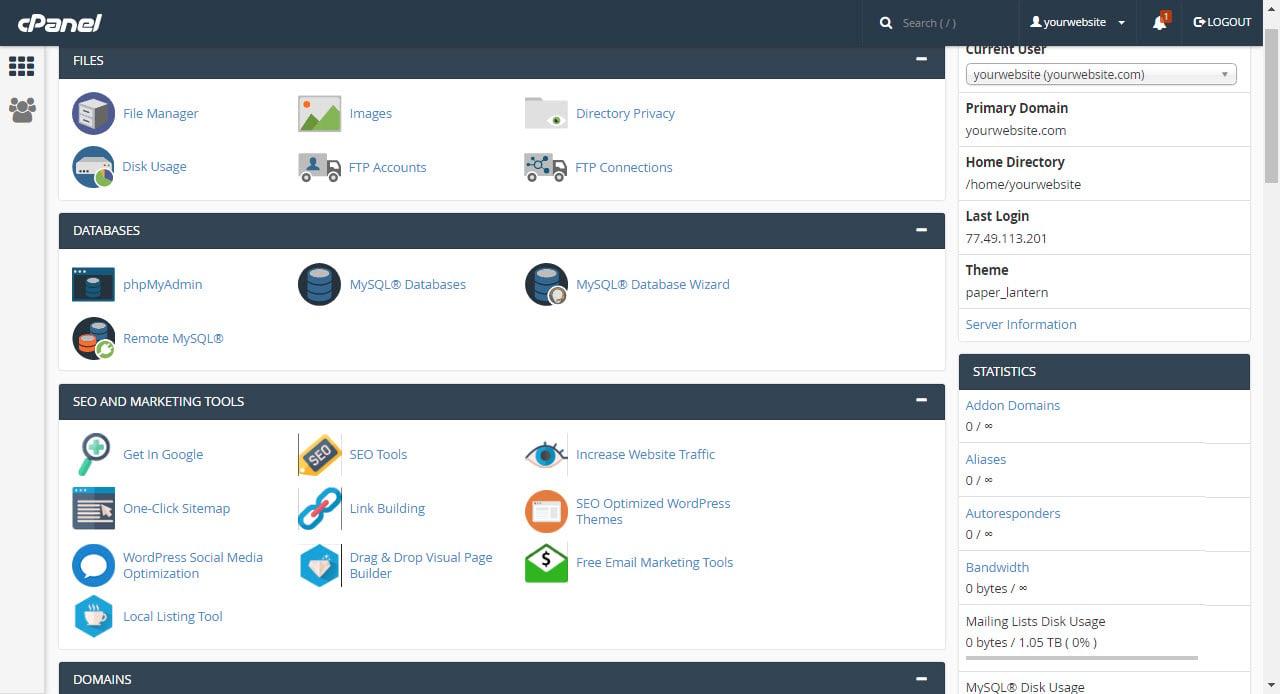 To Provide 1tb Professional cPanel USA Web Hosting + Support